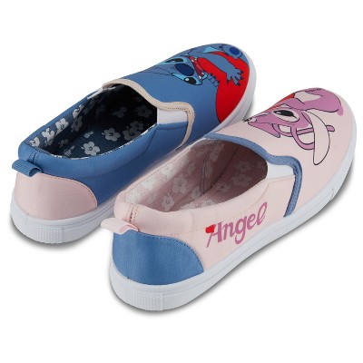 Disney Ladies Lilo and Stitch Shoes - Ladies Classic Lilo and Stitch Slip On Sneakers - Disney Lilo and Stitch Canvas Slip On Sneakers (Light Blue, 11) — фото 5