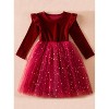 Twinkle and Twirl Starry Velvet Tutu Dress Mia Belle Girls - 3 of 4
