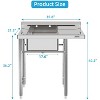 GustoWave Utility Sink, Stainless Steel Kitchen Sink for Restaurant Laundry Room Bathroom Garage Garden, Silver - 2 of 4