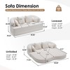 Kumasinova 70" Foldable Sofa Bed,Boneless Convertible Sleeper Sofa with 4 Pillows,Textured Chenille Fabric Sofabed for Living Room,Apartment - 3 of 4