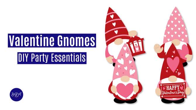 Big Dot of Happiness Valentine Gnomes - Decorations DIY Valentine’s Day Party Essentials - Set of 20, 2 of 8, play video