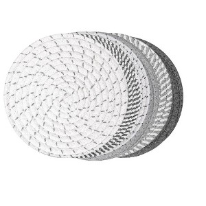 Itopfox Trivets Set of 6, Heat Resistant Hot Pads for Kitchen, Hot Pots and Pans, Farmhouse Style Table Protectors, Decorative Cotton Mats for Dining - 1 of 4