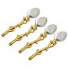 Jiallo  Gilt leaf 4-pc spoons set (Gold Finish Leaf/Hammered Steel) - image 2 of 2