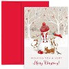 Masterpiece Studios Holiday Collection 16-Count Boxed Christmas Cards with Envelopes, 7.8" x 5.6", Snowman & Friends (854200) - 2 of 2
