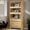 Hommoo Modern Bookshelf with 2 Drawers - 3 of 4