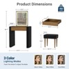 GYIIYUO 31.5"W Makeup Vanity Table with Mirror and Lights, Drawers, Vanity Desk for Bedroom - 2 of 4