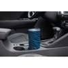 Elanze Designs 20 oz Stainless Steel On the Go Insulated Travel Tumbler With Push Top Lid, Black Zebra Print Blue - 3 of 4