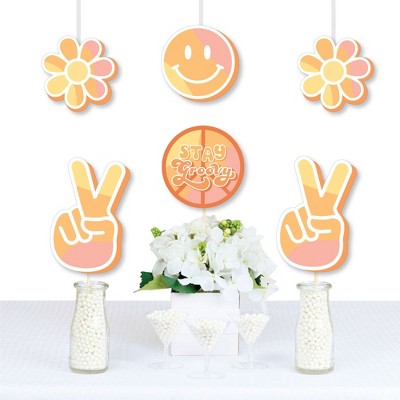Big Dot of Happiness Stay Groovy - Decorations DIY Boho Hippie Party Essentials - Set of 20