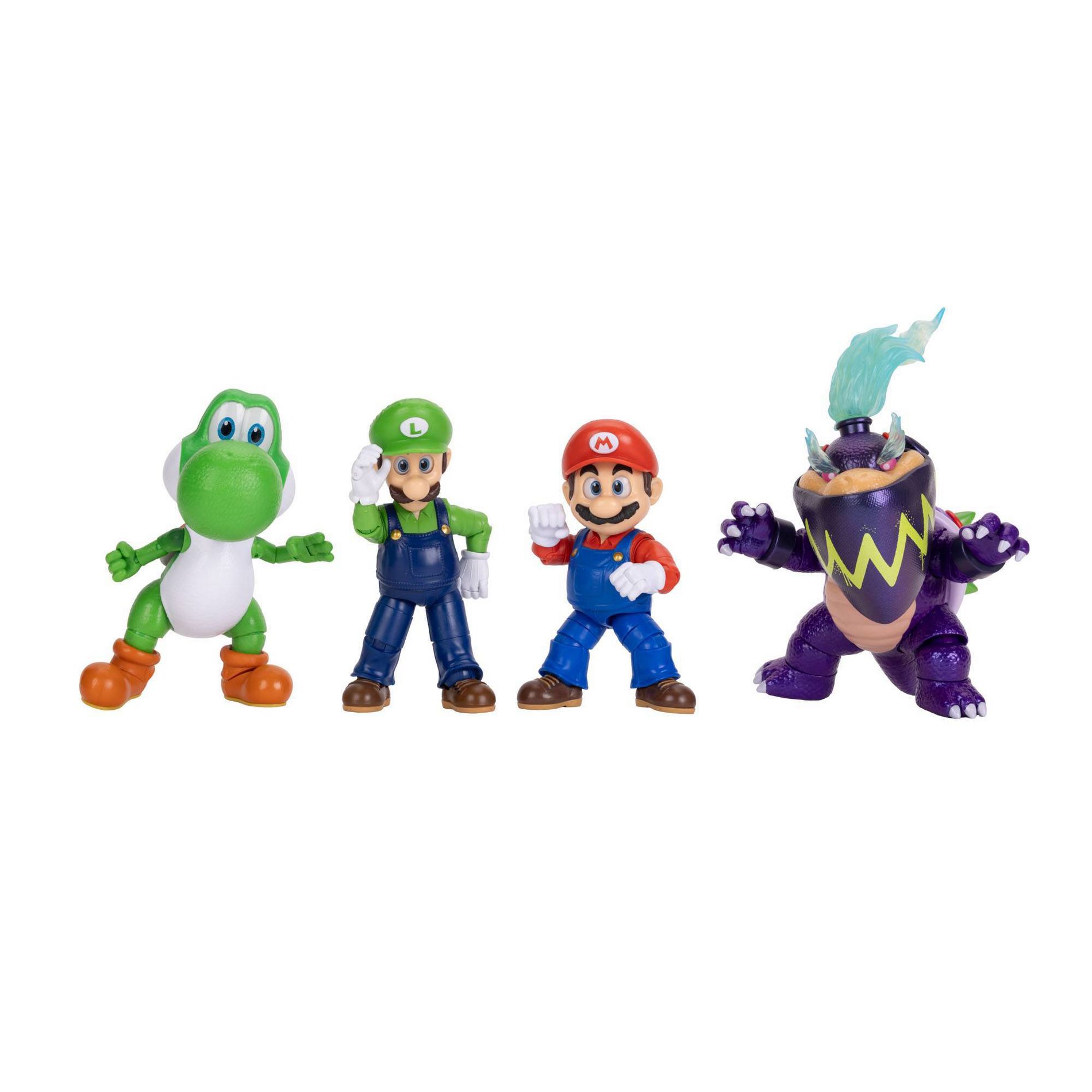 The Super Mario Galaxy Movie - 5” Figure Multi-Pack – Mario, Yoshi and exclusive Wonder Bowser Jr. and Luigi Figures