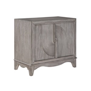 Treasure Trove Accents 2 Door Cabinet Carbondale Gray: Pine Material, No Assembly, Divided Storage - 1 of 4