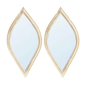 SEVOBAL Bathroom Vanity Mirrors Set 2 Small Vintage Style Versatile Use Moisture Resistant Scratch Resistant Shatter Proof, Gold, 4.5"*0.6"*9.5" - 1 of 4