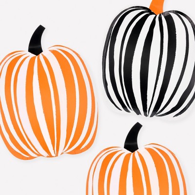 Meri Meri Stripe Pumpkin Plates (Pack of 8)