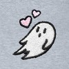 Dalix Heartly Ghost Embroidery Relaxed Hoodie Soft Fleece Sweatshirt Fit Lounge Womens - 2 of 4