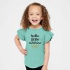 The Juniper Shop Hello Little Sunshine Toddler Flutter Sleeve Tee - 2 of 2