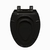 Elongated Toilet Seat with Toddler Seat Built in - Fits Both Adults and Children, Soft-Close & Non-Slip Design, Easy Installation & Cleaning, Black - 4 of 4