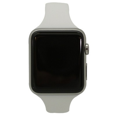 Olivia Pratt Solid Color Slim Style Apple Watch Band - White, 42mm