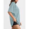 Oversized Tops for Women Summer T Shirts Plus Size Workout Tops Short Sleeve Crewneck Tunic Blouses Beach Vacation Gym - 3 of 4