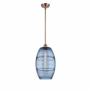 Vaz - 1 Light Stem Hung Mini Pendant In Industrial Style-18.5 Inches Tall and 10 Inches Wide - 1 of 1