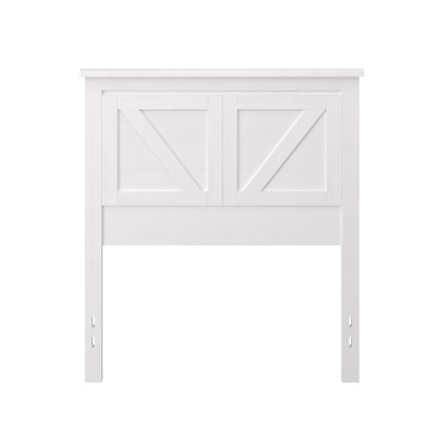Gloss White Twin Size Farmhouse Wood Panel Headboard