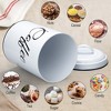 Coffee Tea Sugar Containers for Countertop, 3-Piece Stainless Steel Kitchen Canisters Set - 4 of 4