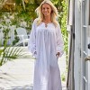 ADR Women's Cotton Nightgown, Long Sleeve Poet Nightshirt Ruffled Vintage Night Dress Gown - 2 of 4