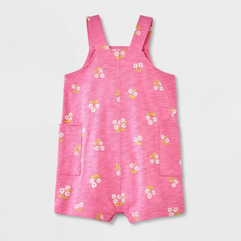 Baby Girls' Printed Floral Coveralls - Cat & Jack™ Pink, 2 of 5