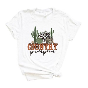 Simply Sage Market Women's Country Pumpkin Cactus Short Sleeve Graphic Tee - 1 of 2