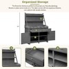 PAGED 65" Garden Potting Bench Table, Rustic Fir Wood Outdoor Potting Bench with 3-Tier Shelves & Magnetic Cabinet, Garden Potting Table - 3 of 4