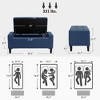 Upholstered Storage Ottoman Bench, Button Tufted Ottoman with Hidden Storage, Lift Top for Living Room - 3 of 4