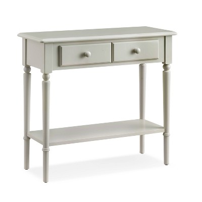 Coastal Narrow Hall Sofa Table with Shelf Greige - Leick Home