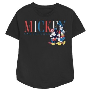 Women's Mickey & Friends American Retro Crew T-Shirt - 1 of 3