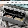 Okak Modern Pull-Open Top Button Tufted Ottoman Bench with Storage,Upholstered Storage Ottoman for Bedroom,Entrance - 4 of 4