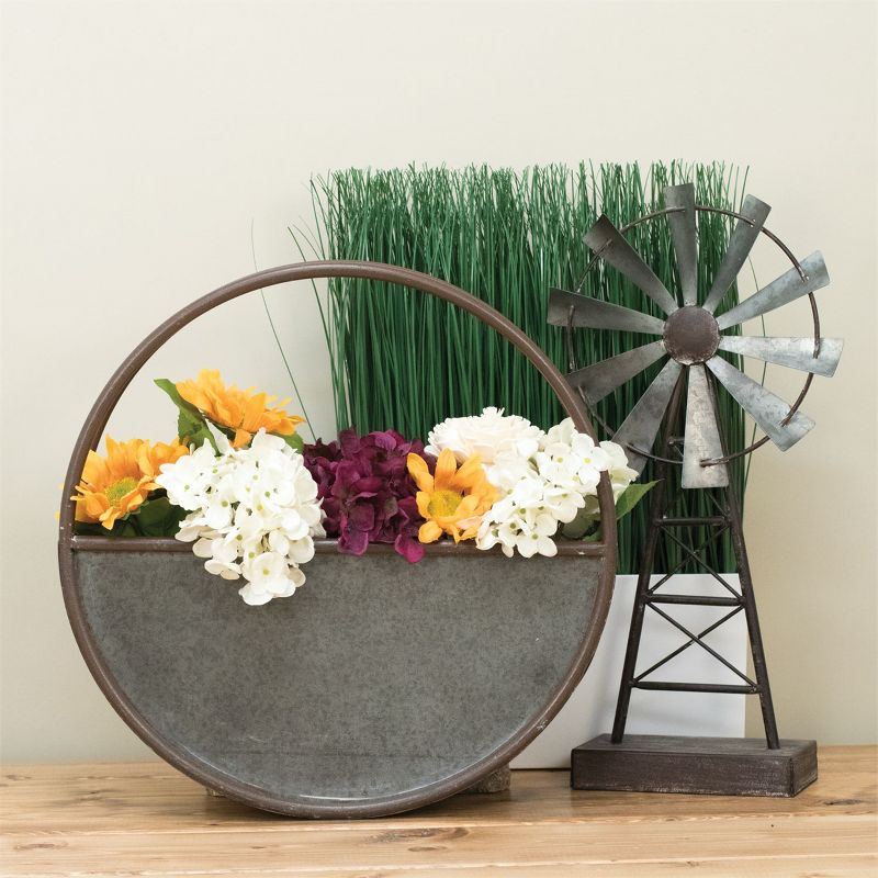 Round Metal Wall Planter - Foreside Home & Garden, 3 of 10