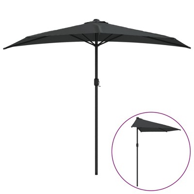 vidaXL Patio Umbrella Anthracite Polyester, Aluminum, Steel 106.3x56.7 in