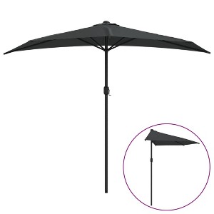 vidaXL Patio Umbrella Anthracite Polyester, Aluminum, Steel 106.3x56.7 in - 1 of 4