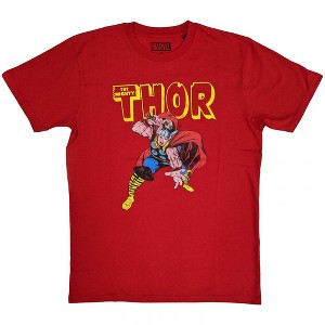 Adult Thor Hammer Strike Distressed Art T-Shirt - 1 of 2