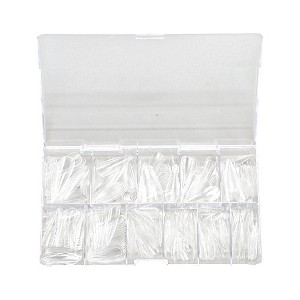 Unique Bargains Women's Seamless Pointed Fake Nails Clear 1 Set - 1 of 4