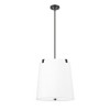 Weston 5-Light Pendant - Minimalist Steel Fixture with White Linen Shade, Dimmable, Damp Rated - 2 of 4
