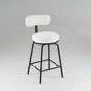 Okak Swivel Bar Stools Upholstered Counter Height Bar Chairs with Metal Legs & Footrest Set of 2, 360° Swivel Barstools for Kitchen Island - 4 of 4