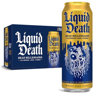 Liquid Death, Dead Billionaire Iced Tea - 19.2 Fl Oz Can (Pack of 8) - 1 of 4