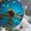 TopComfy Decorative Object Glass Christmas Ball Ornaments Glitter Painted Set for Holiday Decor, Blue, 4.7"*4.7"*4.7" - 2 of 4
