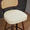 HDZNVF Set of 2 Counter Height Bar Stools, 26 inch Rattan Counter Height Stools with Cane Back, Beige - 4 of 4