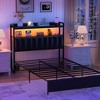 Aheaplus Upholstered Headboard with LED Light, Height Adjustable Headboards with Storage and Outlets - 3 of 4