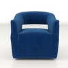 SEYNAR Modern Glam Velvet 360 Degree Swivel Open-Back Accent Armchair Set of 2 - 3 of 4