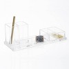 RUSSELL + HAZEL Acrylic Starter Solution: Clear Desk Organization Set, 3-Piece, Desktop Shelving & Tool Holder - 2 of 4