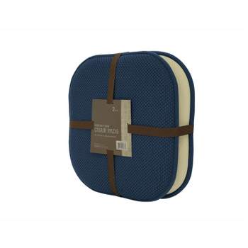 GoodGram 2 Pack: Ultra Comfort Memory Foam Non-Slip Chair Pads/Cushions