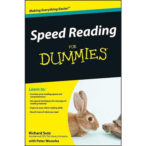 Speed Reading For Dummies - by  Richard Sutz (Paperback) - image 1 of 1