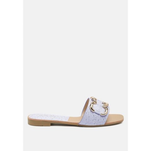 Женские сандалии London Rag Womens Madeleine Metal Rings Flat Slides 8