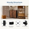 TUYOHW Fabric Dresser with Wooden Top,Dressers Organizer with Drawers,Closet Organizer for Bedroom,Nursery,Entryway - 4 of 4
