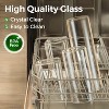 Set of 6 Glass Storage Containers with Lids 1.2 QT, Square Canister for Cookie Flour Oat Pasta Tea Coffee - 4 of 4